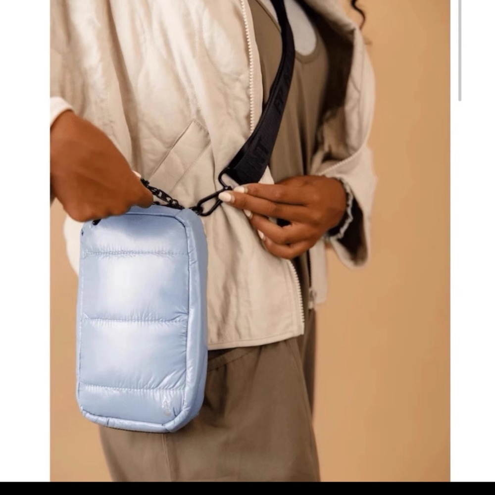 Free People Movement High Peak‎ Convertible Pouch blue bag